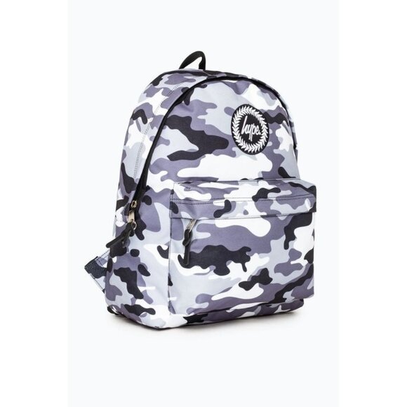 Hype Backpack White & Gray Camo Print - Picture 1 of 1